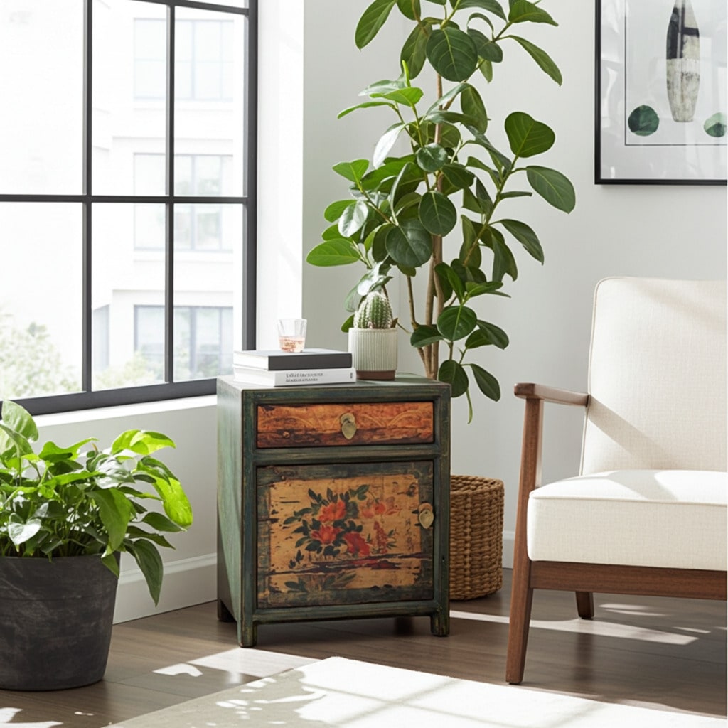 OPIUM OUTLET mobili cassettiera comodino console 35191-3 multicolore asiatico cinese orientale