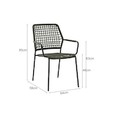 thumbnail of METRO PROFESSIONAL Gastro stapelbare stoel Alta, staal/polyrattan, olijfgroen