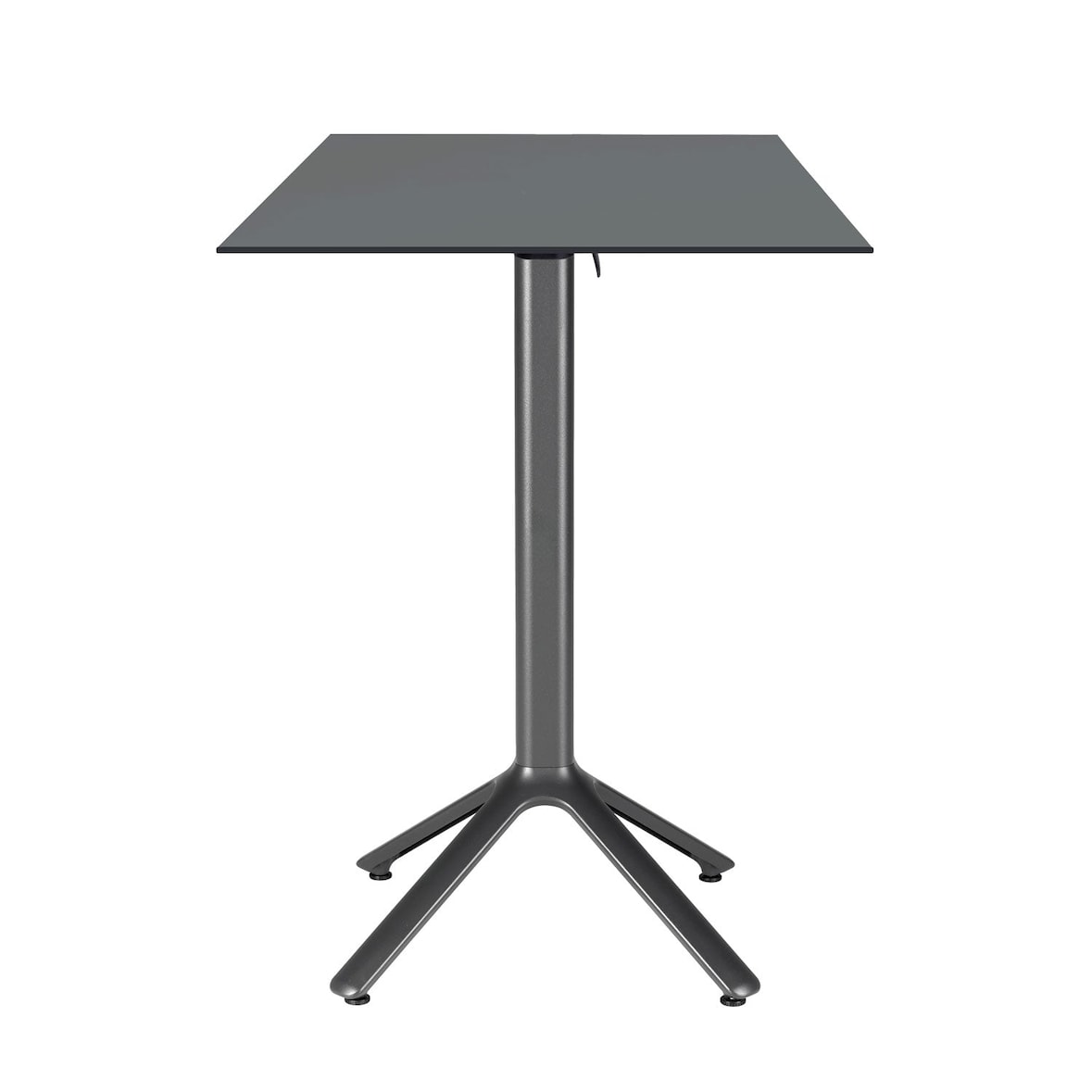 Klappbarer Outdoor- Stehtisch Nemo 60x60cm - Modell Anthrazitgrau
