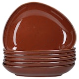 thumbnail of Marron Taste 6x Suppenteller Porzellan kastanienfarben tiefe Teller Salat Pasta