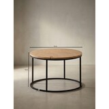 thumbnail of Couchtisch 70x70x45 cm Sofatisch Holz / Metall Wohnzimmertisch Eiche, Design Stubentisch Modern Rund, Holztisch Kaffeetisch, Tisch