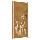 thumbnail of vidaXL Poort grasontwerp 105x205 cm cortenstaal
