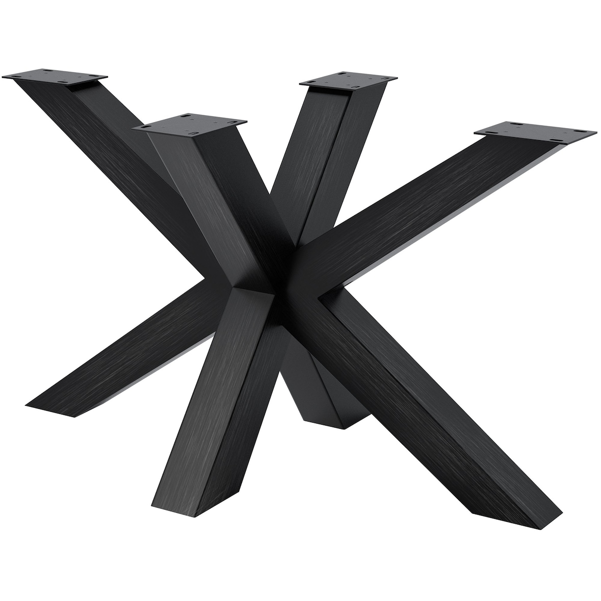 Pieds de table Harlan Noir aspect industriel/120x68x71 cm