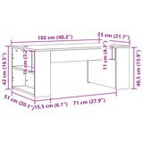 thumbnail of vidaXL Couchtisch Grau Sonoma 102x55x42 cm Holzwerkstoff