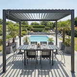 thumbnail of CRO Pergola bioclimatica quadrata in alluminio con lamelle orientabili manualmente - color antracite - misure: 300x300 h. 250 cm