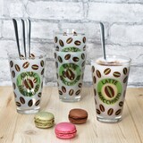 thumbnail of 12tlg Latte Macchiato Set - 6x CREMONA Gläser grün + 6x TWIST Latte Macchiato Löffel - 0806182 & 747-480