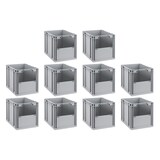thumbnail of PROREGAL 10x Eurobox NextGen Insight | HxBxT 32x30x40cm | 30 Liter | Front offen | Eurobehälter, Transportbox, Transportbehälter