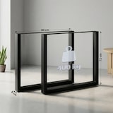 thumbnail of Juego de 2 patas de mesa Ilkan Negro/90 cm