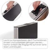 thumbnail of Multifunktionstisch, 3-teilig, Alu, 3 x 100 cm x 60 cm, Tapeziertisch, pro Tisch 4-fach höhenverstellbar, Raburg Olli