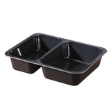 thumbnail of BioPak CPET-Schale 225 x 175 x 43 mm Schwarz 3-Teilung, 300 Stk/Krt (1 x 300 Stk)