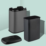 thumbnail of Relaxdays Mülleimer Wandmontage, 5 Liter, Einhängen oder Kleben, Inneneimer, Küchenabfalleimer, Badmülleimer, grau