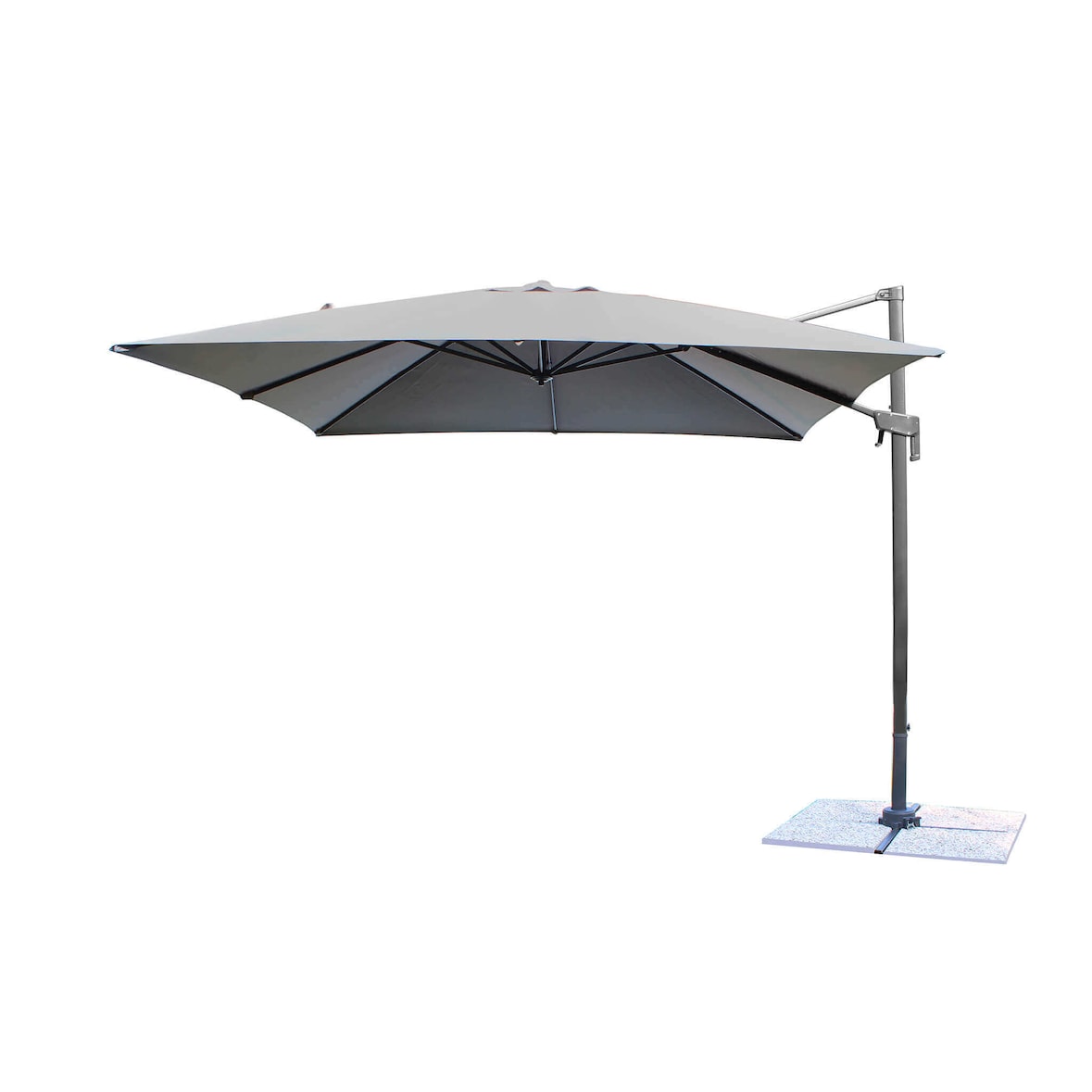 Bob Gardens Ombrellone da Giardino decentrato 3x3 in alluminio - PIAVE Nero