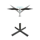 thumbnail of METRO PROFESSIONAL Guarda-sol duplo quadrado, alumínio, 3 x 3 m, com manivela, repelente de água, antracite/cinzento