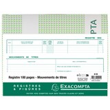 thumbnail of Exacompta - Réf. 91E - 1 Registre 24x32cm - Mouvements de titres 100 pages - Noir