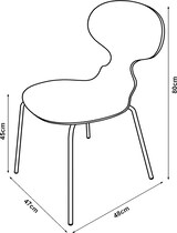 thumbnail of Helloshop26 - 4er-Set Esszimmerstühle 80 x 47 x 48 cm modernes robustes Design Oberfläche Natur/Chrom 03_0009836