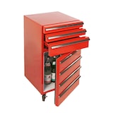 thumbnail of Vintage Industries Cool-Tool / Werkzeugwagen inkl. Kühlschrank, 3 Schubladen, Rot / 50l - GCCT50-3R