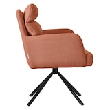 thumbnail of ML-Design Esszimmerstuhl drehbar Orange – Armlehnen, Auto-Position, Polyesterbezug, abnehmbares Rückenkissen, Küchenstuhl mit Metallbeinen