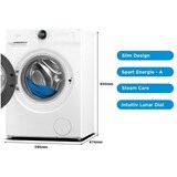 thumbnail of Midea MF200W80WB-14A Frontlader-Waschmaschine: 8 kg, 1400 U/min, Dampffunktion