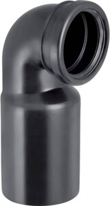 thumbnail of Geberit Anschlussbogen PE DN 90/90 90° PE-HD für Wand-WC
