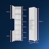 thumbnail of CASARIA® Badmöbel Set Waschbeckenunterschrank Badezimmerhochschrank Waschmaschinenschrank