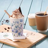 thumbnail of BIOZOYG 50 Stück Pappbecher Veilchen & Lavendel, 300ml / 12oz, Einwegbecher, Pappbecher, Einweg-Trinkbecher, kompostier, blau mit Frühlingsdruckbar