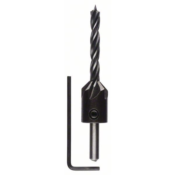 Holzspiralbohrer mit 90°-Senker, 6 mm, 16 mm