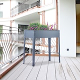 thumbnail of Relaxdays Hochbeet Metall, schmales Kräuterbeet, für Garten, Balkon & Terrasse, Gemüsebeet, HBT: 80 x 86 x 40,5 cm, grau