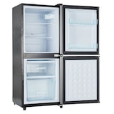 thumbnail of Merax Kühlschrank 106L, Kühl-Gefrierkombination, 60L Kühlschrank + 46L Gefrierfach, 7 Stufen, 166 kWh/Jahr, 45 dB, Silber