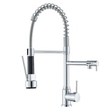 thumbnail of KLARWERK® Björn | Gastronomie Küchenarmatur Chrom glanz mit Zwei Brausen | Edelstahl Wasserhahn Küche Silber 2 Anschlüsse |Doppelspülbecken Restaurant