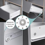 thumbnail of 1 Paar Schubladenschienen 350mm Teilauszug Rollenführung Weiß Professional Schubladenauszug Schienen