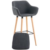 thumbnail of DELUKE® Barhocker mit Lehne Dunkelgrau VILO - Stoffbezug, 99x55x46cm | Barhocker mit Lehne Tresenhocker Barstuhl Küchenhocker Thekenhocker hoher Stuhl