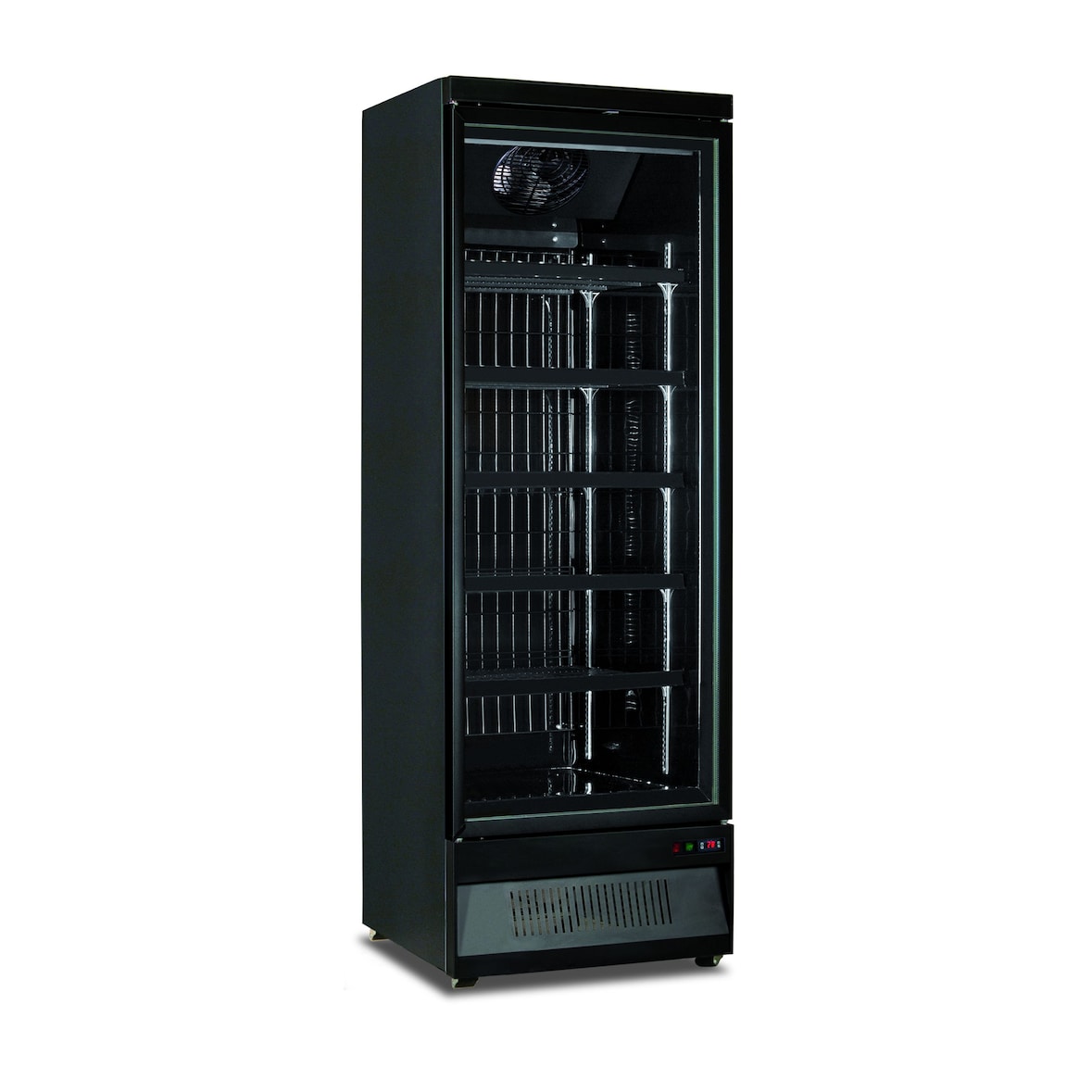 Armadio frigo murale ventilato. Motoventola assiale. Temperatura positiva 0°C/+10°C. Regolatore di temperatura elettronico. MR75TN1BLK