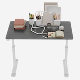 thumbnail of Schreibtisch höhenverstellbar Grau 60x100x90 cm Handkurbel, Metall Holz, kompakt und stabil für Homeoffice und Arbeitszimmer