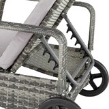 thumbnail of tectake Tumbona de ratán y aluminio Cassis  gris - 404239