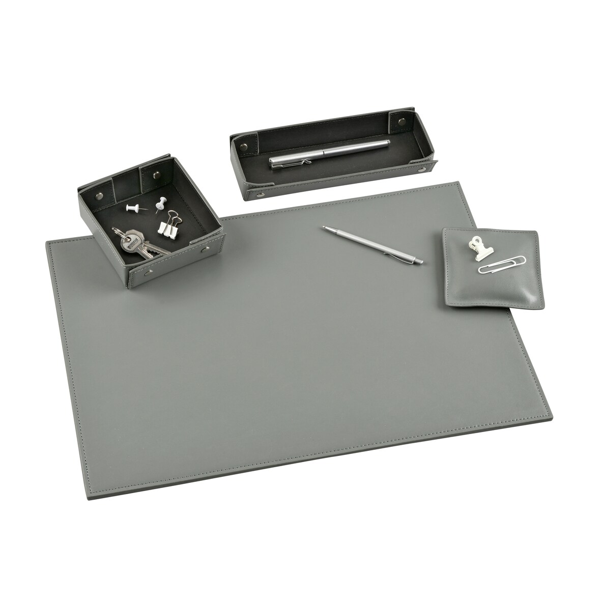Quo Vadis - Kit - Satiny - Gris - 46x31x3,5 cm - Cuir pleine fleur de vachette
