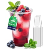 thumbnail of Inoverse 200 stk Trinkbecher, 200ml Plastikbecher, Transparent Einwegbecher 0,2l