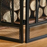 thumbnail of HOMCOM Frente de Lareira Dobrável Frente para Lareira com 3 Painéis com Dobradiças e Estrutura de Metal Decorativa 126x3x80cm Preto