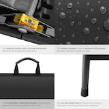 thumbnail of tectake Conjunto de mesa e bancos de campismo PANJA, dobrável e resistente às intempéries, para 8 pessoas, 180x70x74 cm, antracite