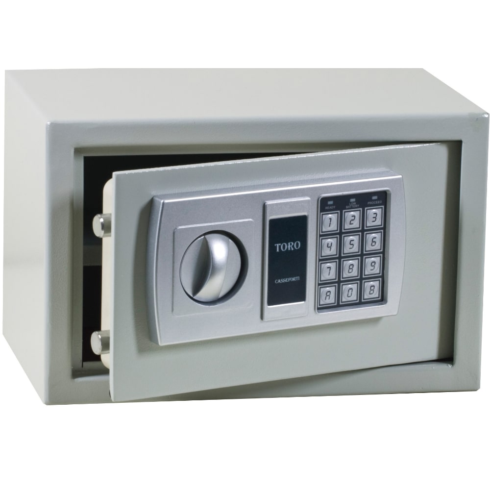 Cassaforte Digitale Elettronica in Acciaio mm 5 Sicurezza Serratura Elettronica Hotel cm 36x20x24 da Appoggio con Chiave d'Emergenza