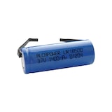 thumbnail of Oplaadbare Li-ion 18500 3,7V 1300mAh lithiumbatterij met soldeerpennen - Afmetingen 51x18(d) mm