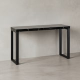 thumbnail of Konsolentisch Marmor-Optik Schwarz Hochglanz 120x40x76 cm Design Anrichte Flur, Ablagetisch Schmal, Flurtisch mit Metallbeine, Dielentisch Lang Hoch,