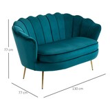 thumbnail of HOMCOM Divano Vintage 2 Posti in Stile Industrial Chic in Velluto
