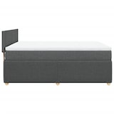 thumbnail of vidaXL Boxspringbett mit Matratze Dunkelgrau 140x190 cm Stoff