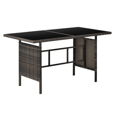 Tuinmeubelen Van Polyrotan - 4 Plaatsen - 1 Bank, 2 Fauteuils En 1 Salontafel Bruin