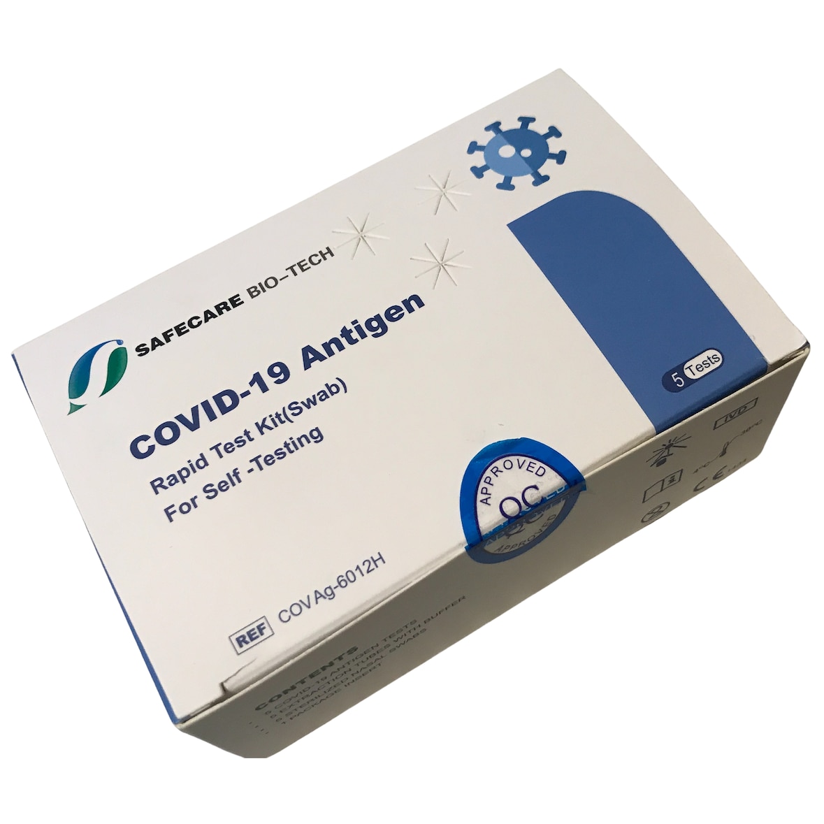 Safecare 5er-Pack Covid-19 Antigen-Schnelltest Nasenabstrich Corona Antigentest