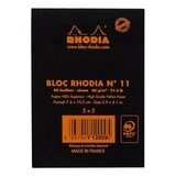 thumbnail of Rhodia 10x Gehefteter Notizblock Rhodia und mikroperforiert No.11 A7 80 Blatt kariert 80g - Schwarz 112009C