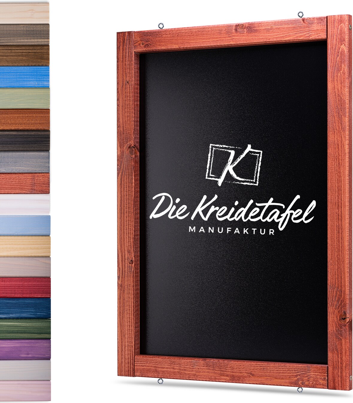 Kreidetafel mit Holzrahmen / Mahagoni 60x120cm