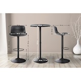 thumbnail of Conjunto de 2 Taburetes de bar con respaldo alto & 1 Mesa Medora Negro