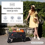 thumbnail of IvoQ Premium Bolderkar Opvouwbaar - Extra Degelijk & Hoge Kwaliteit - 120KG Draagkracht - Brede Wielen - Zwart