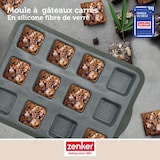 thumbnail of Moule à gâteaux 12 carrés en silicone fibre de verre Zenker